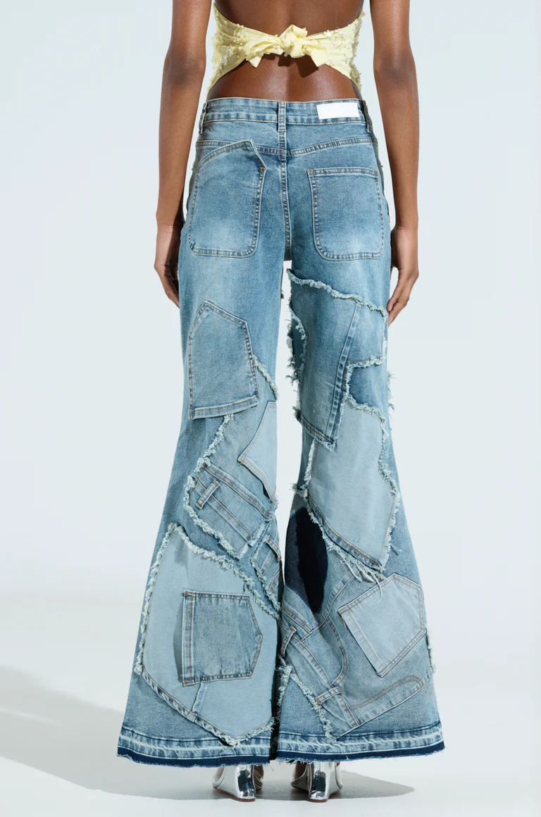All Over Me Denim Patchwork Jeans