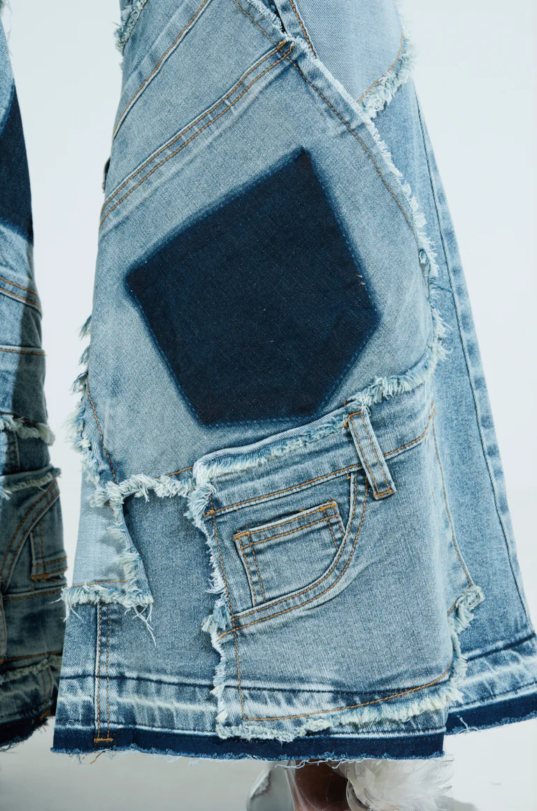 All Over Me Denim Patchwork Jeans
