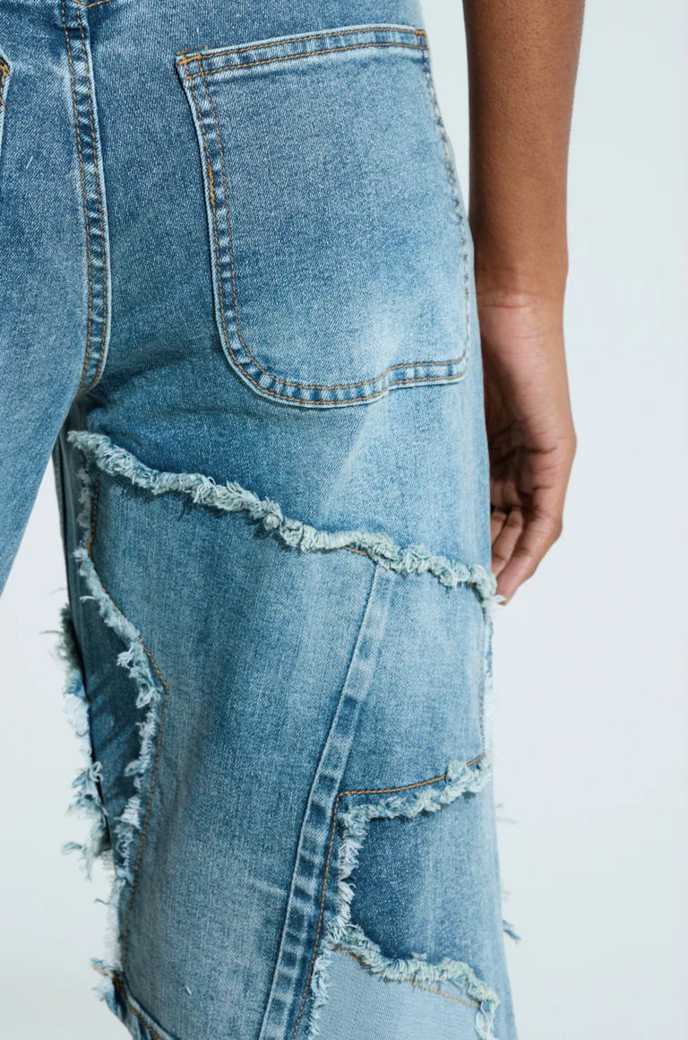All Over Me Denim Patchwork Jeans