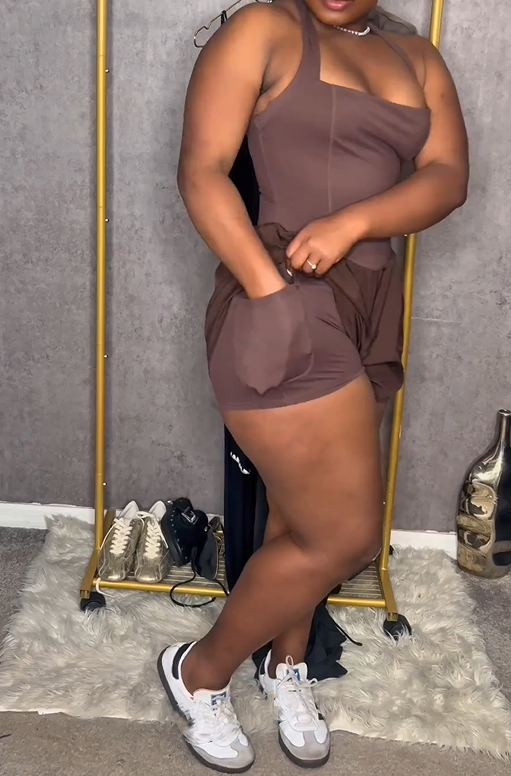 Comfy Sleeveless Halter Romper