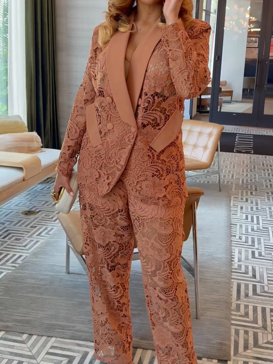 Elegant Lace Two Pieces Set
