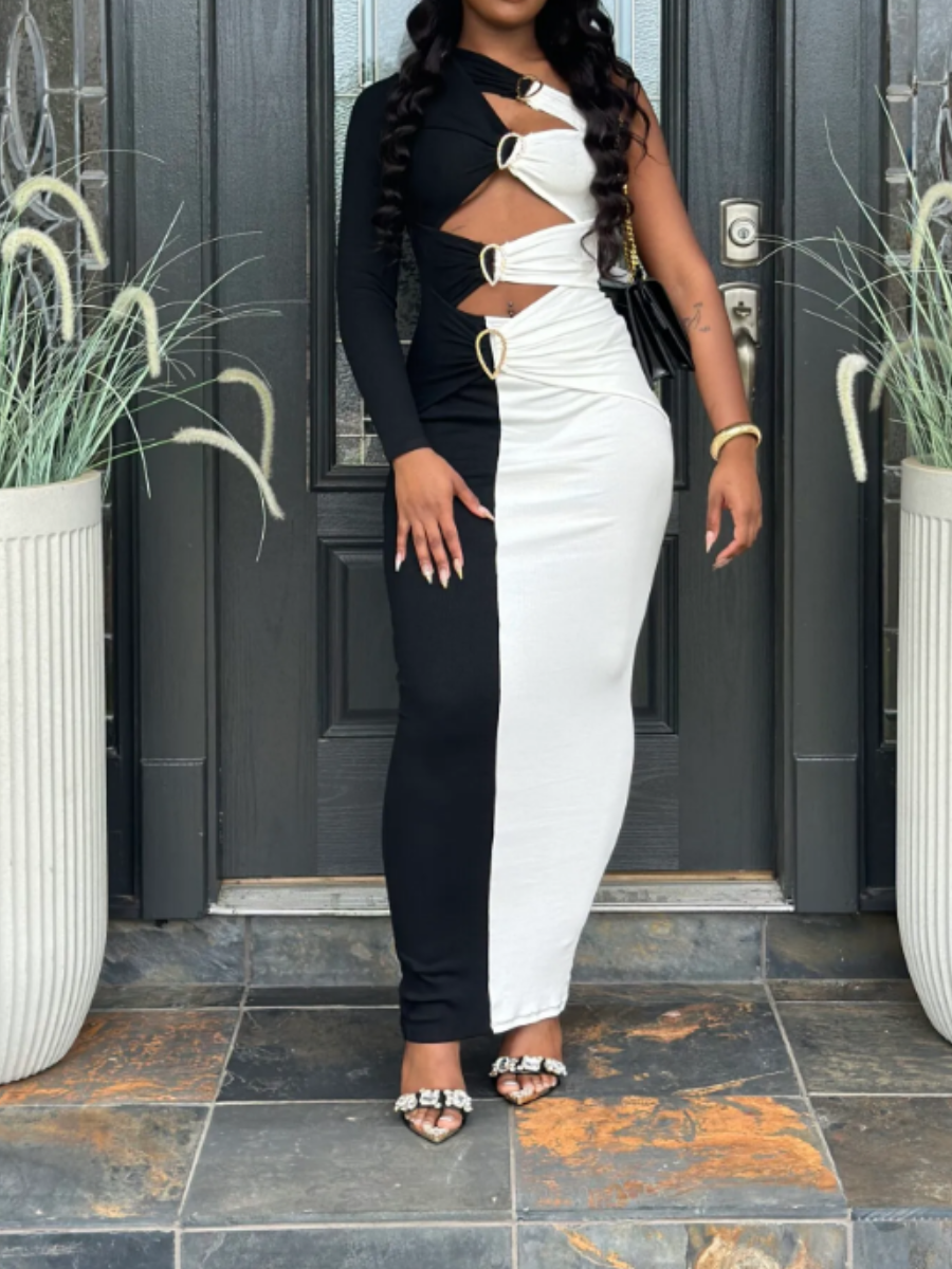 Contrast Dress