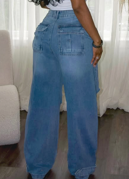 Broken Hole Barrel Jeans