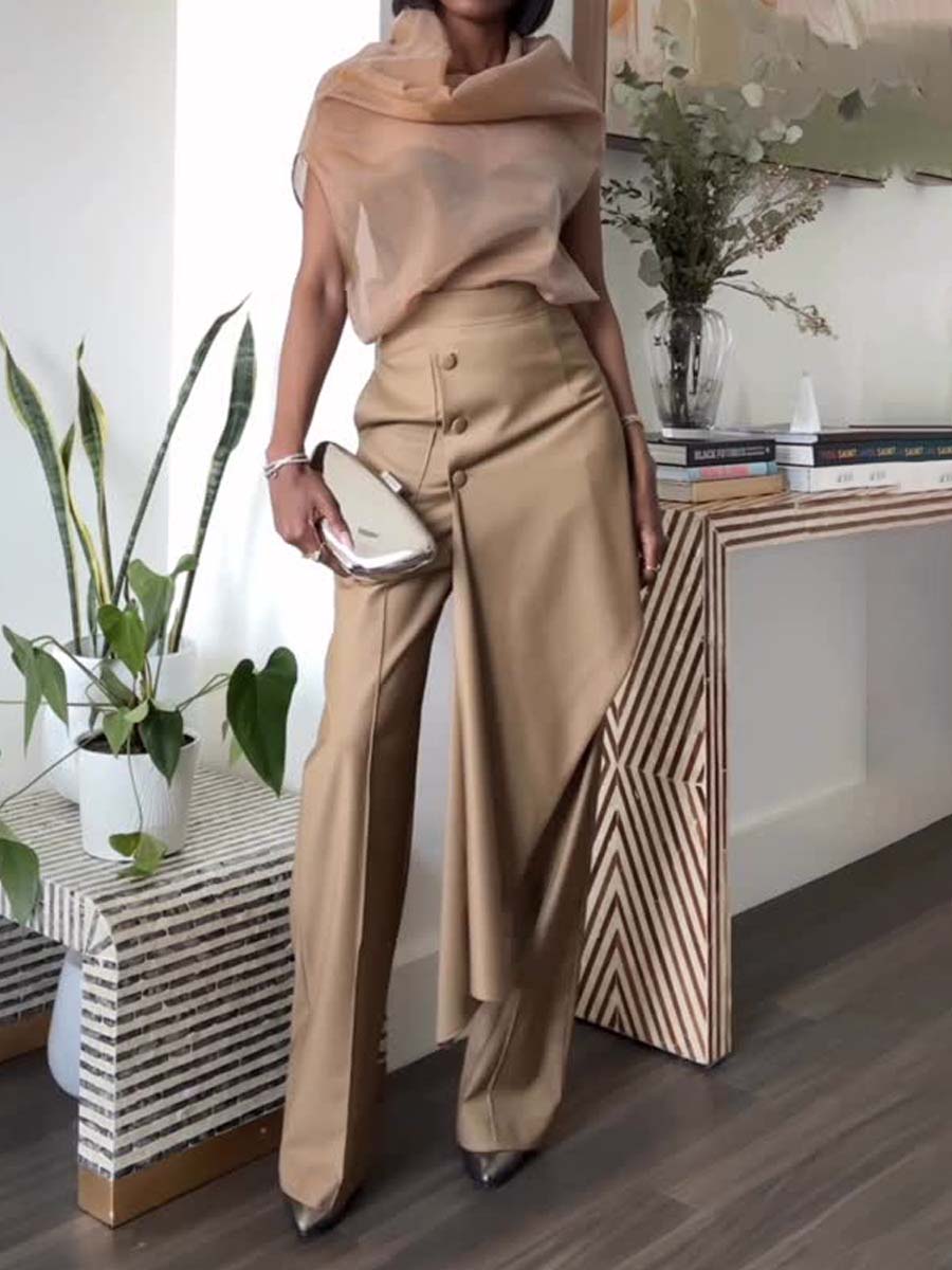Fashion Asymmetric Two Pieces Set