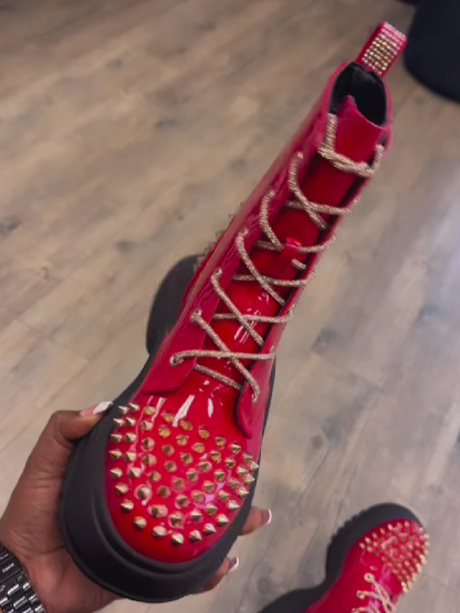 Studded High Boots