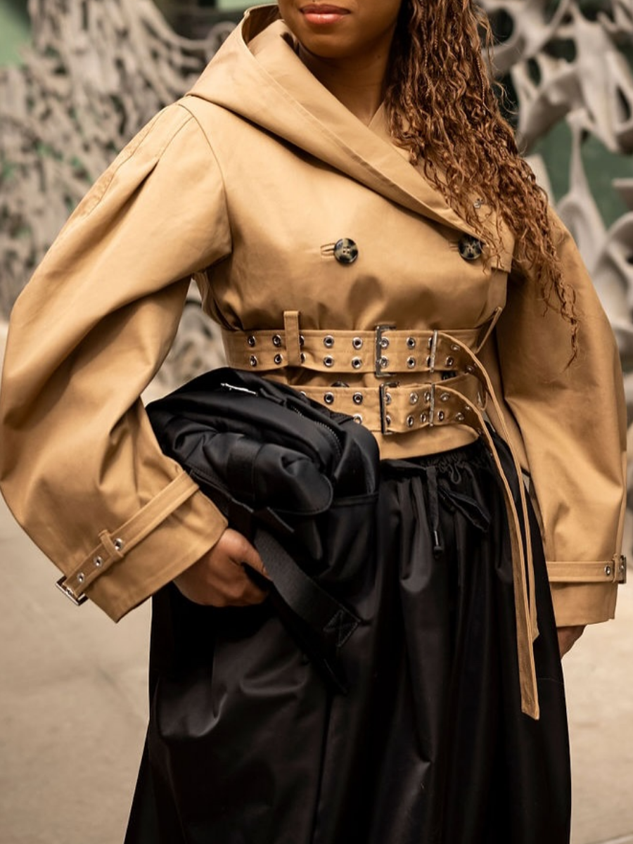 Chill Double Belted Hooded Jacket & Shorts Set