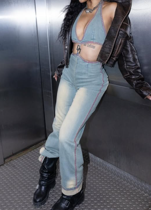 Dazzle You Washed Denim Jumpsuit