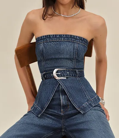 Fab Strapless Denim Top