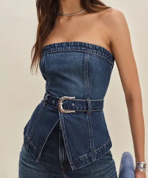 Fab Strapless Denim Top