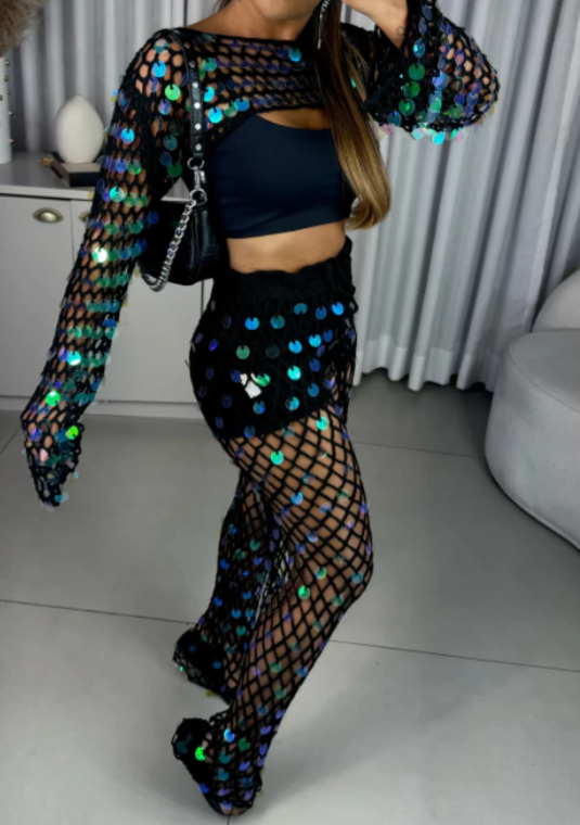 Dazzle Sequin Beach Set