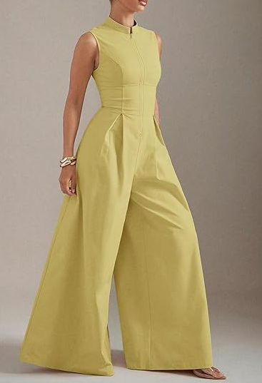 Chic Zip Loose Jumpsuit