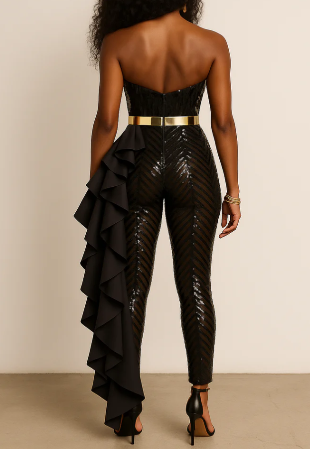 Dazzle Stylish Sequin Jumpsuit