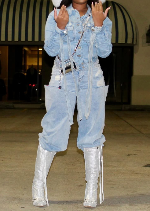 Pop Denim Top & Jeans Set
