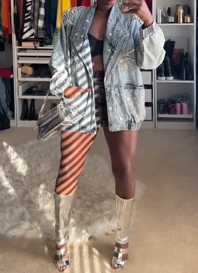 Retro Denim Blazer