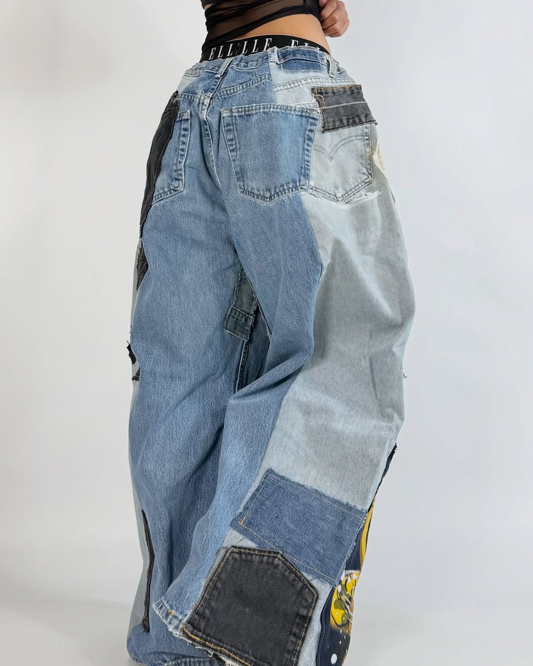 Denim Mosaic Painted Jeans
