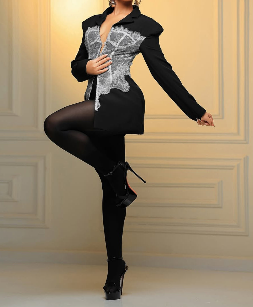Lace Stitching Suit