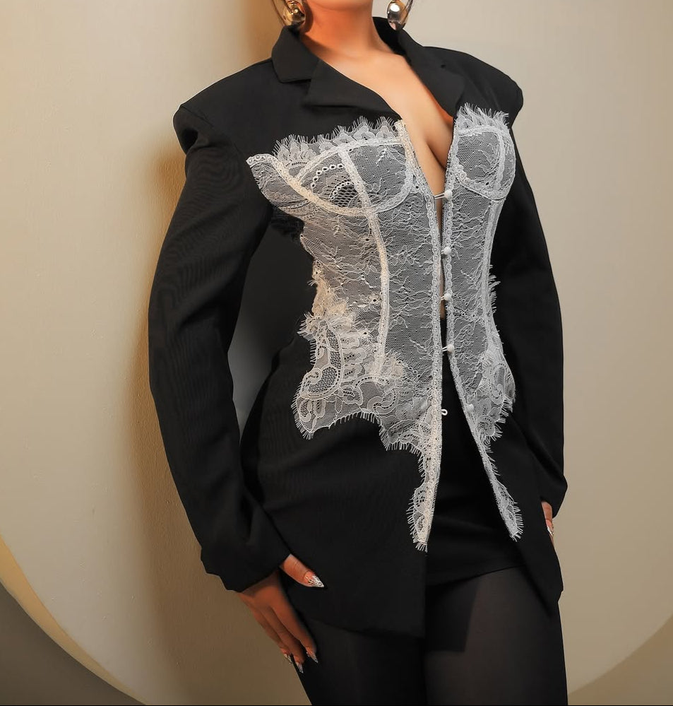 Lace Stitching Suit