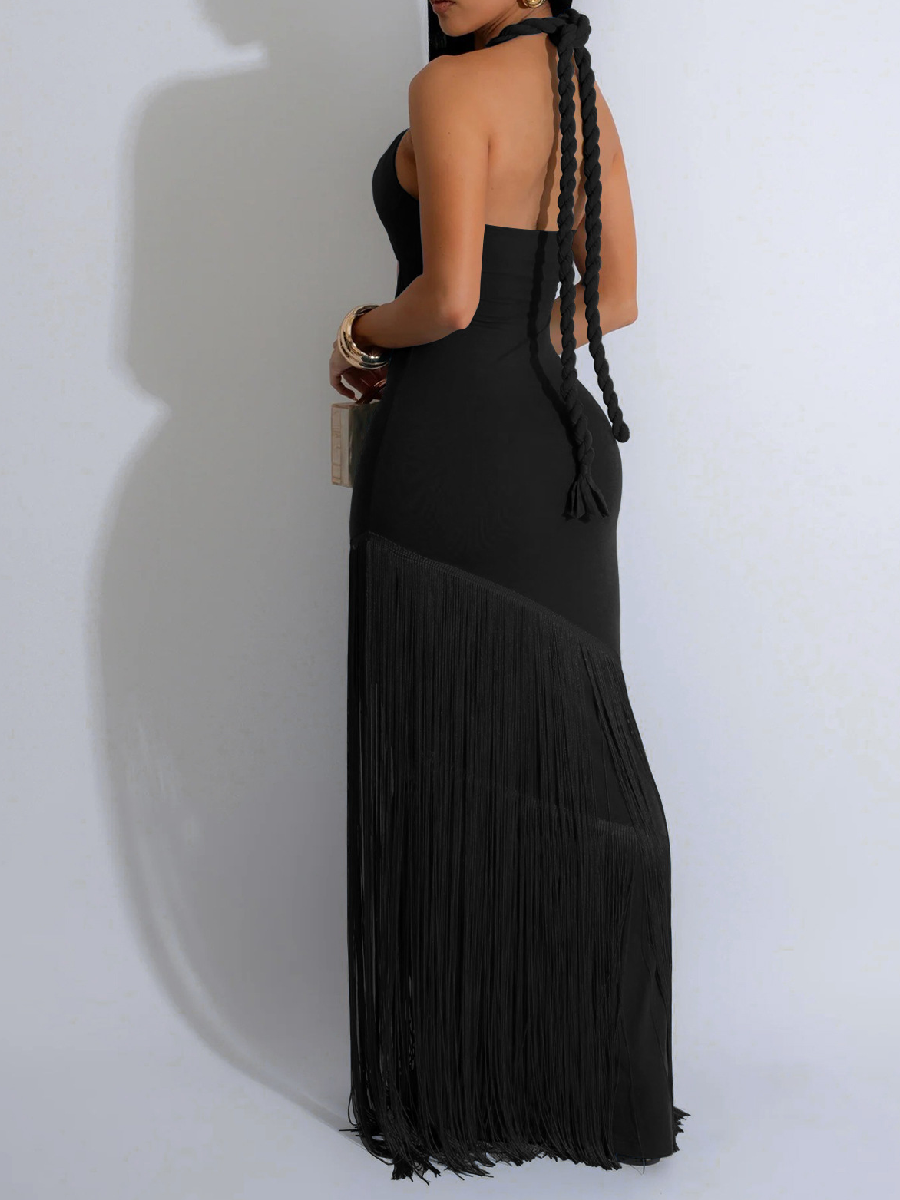 The Fringed Gown Dress