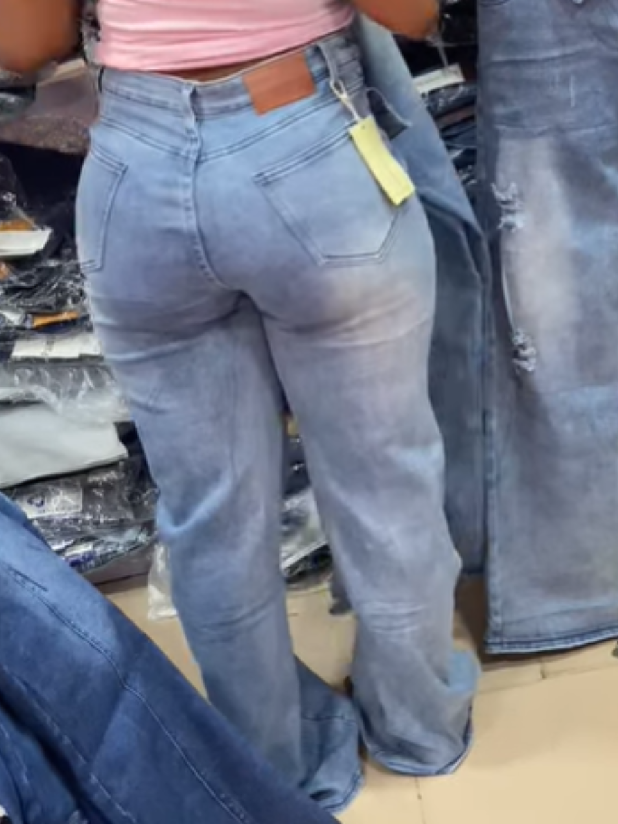 Chic Fake Two Jeans