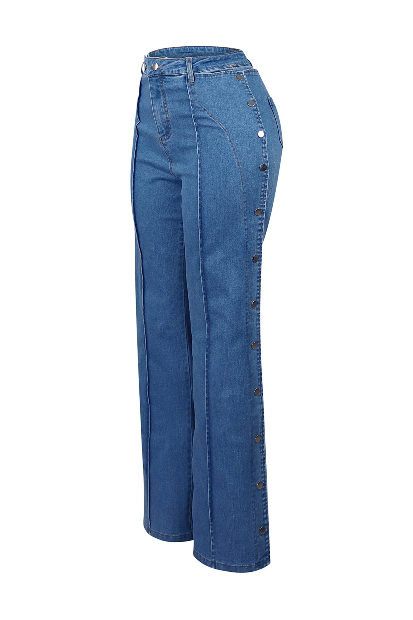 No Celestial Flare Snap Button Jeans