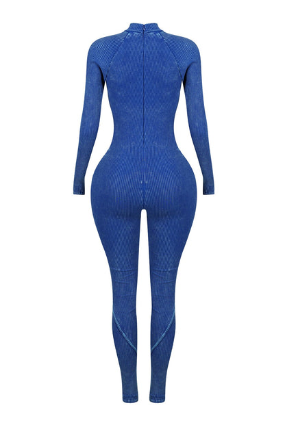 Avianna Mineral Washed Mock Neck Jumpsuit