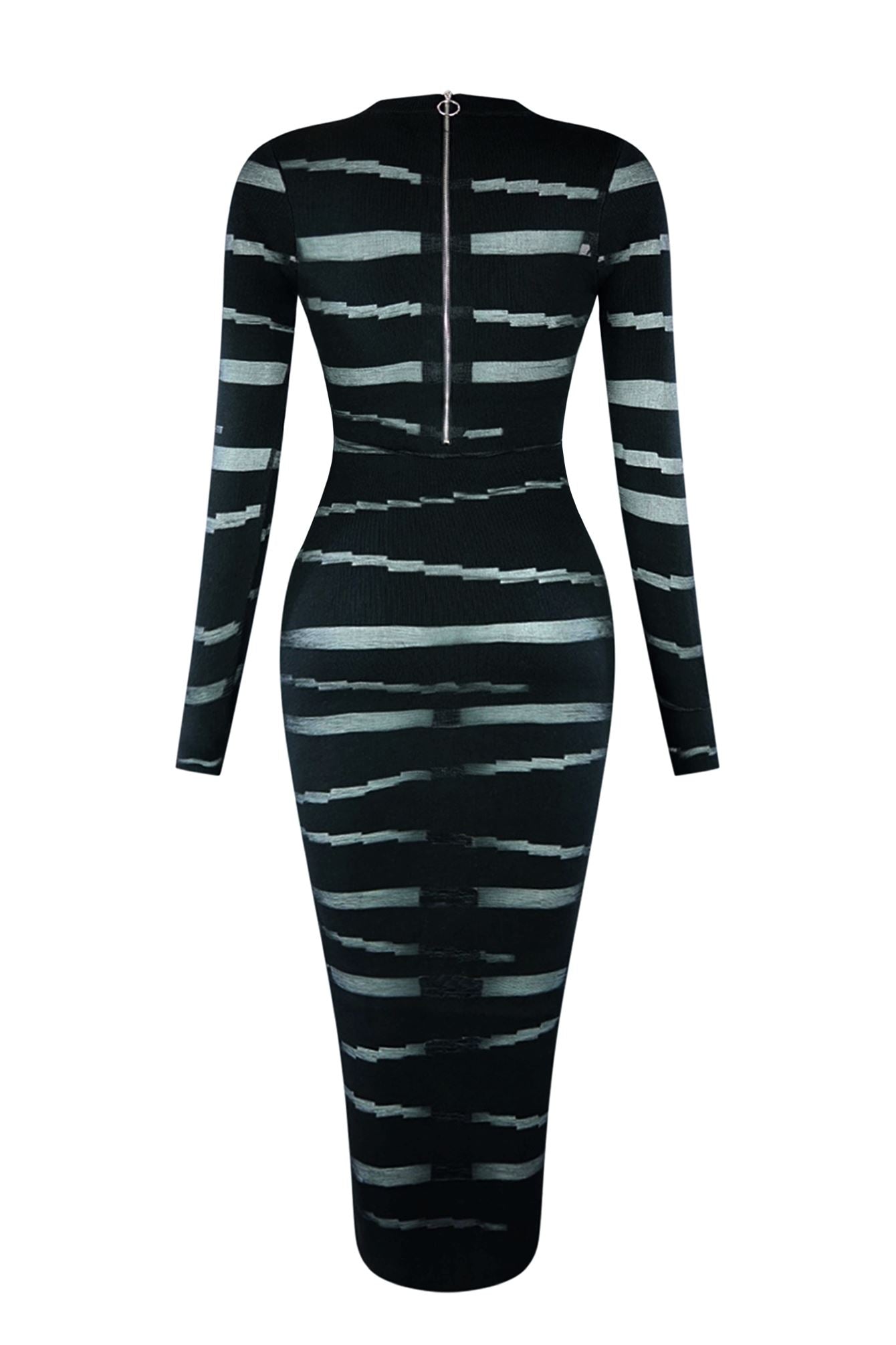 Onyx Sky Mesh Knit Contrast Dress Dress EDGE 