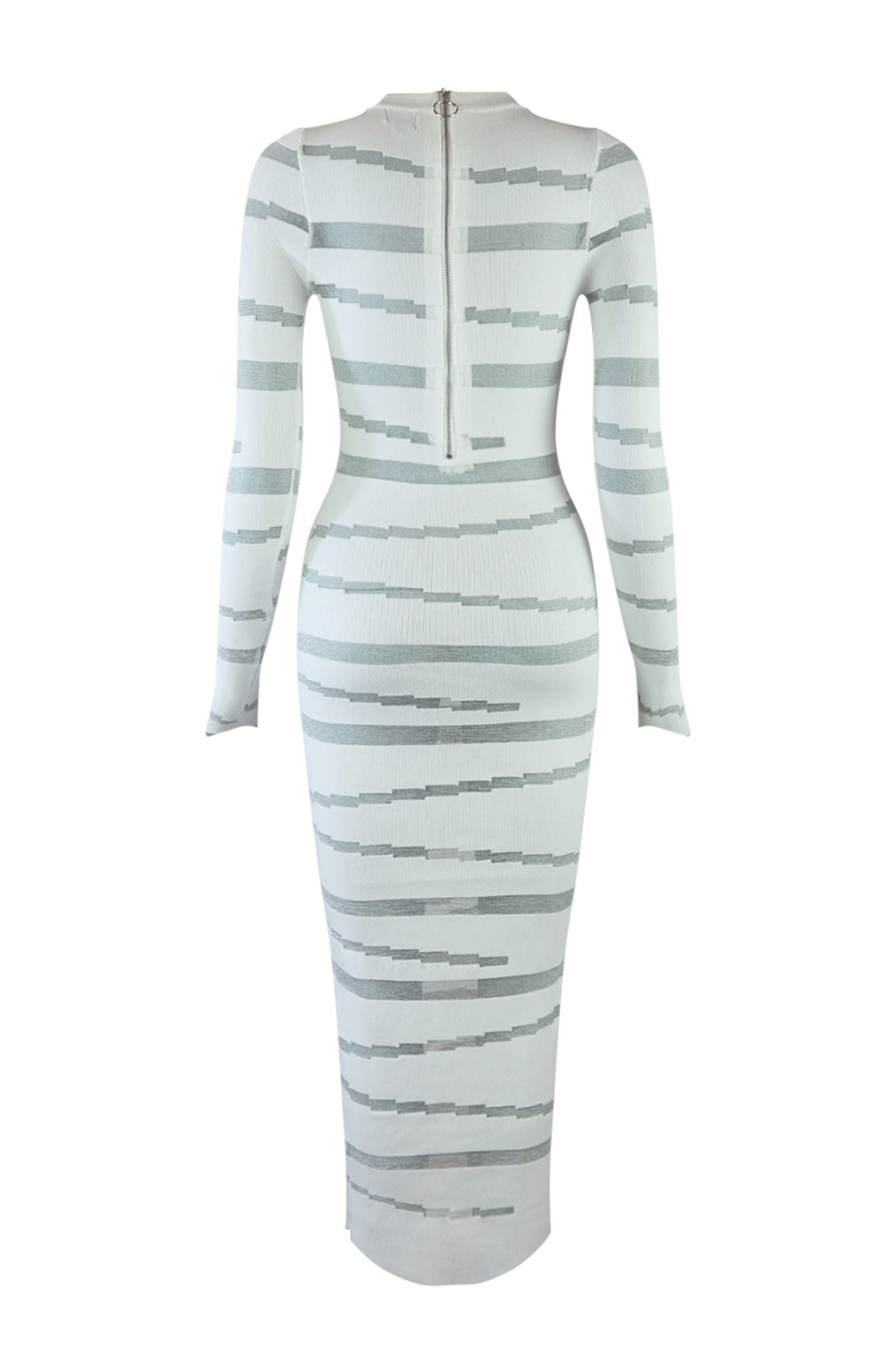 Onyx Sky Mesh Knit Contrast Dress