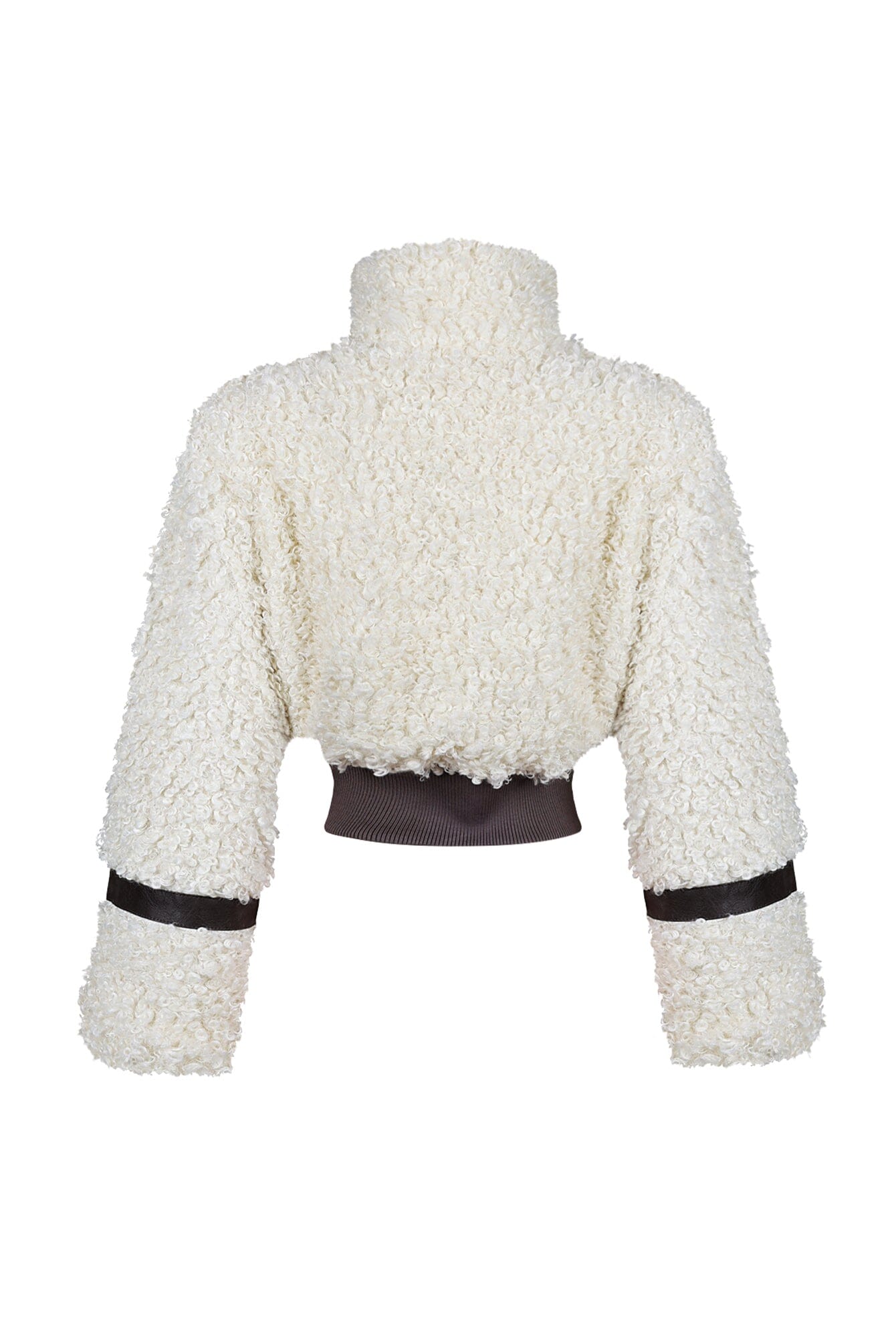 Bria Faux Leather Faux Poodle Fur Jacket