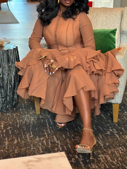 Layered Ruffled Dress