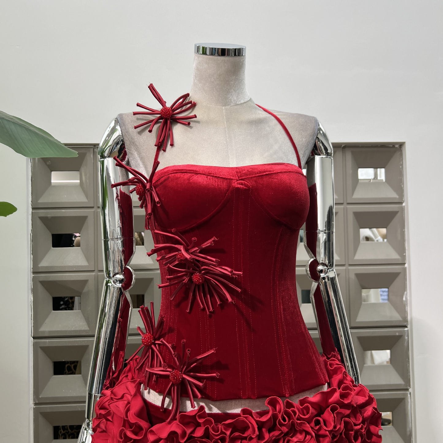 Multi-Layered 3D Flower Skirt