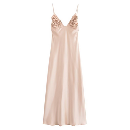 Sleeveless Satin Dress