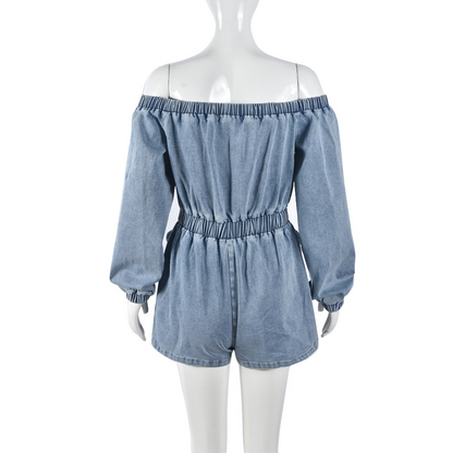 Short Chest Wrap Large Pocket  Jumpsuit