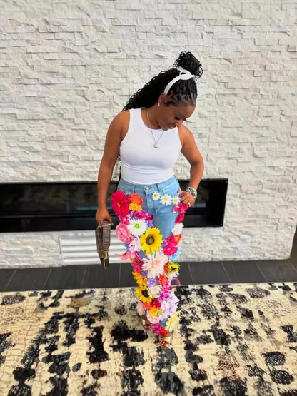 Spring Flower Jeans