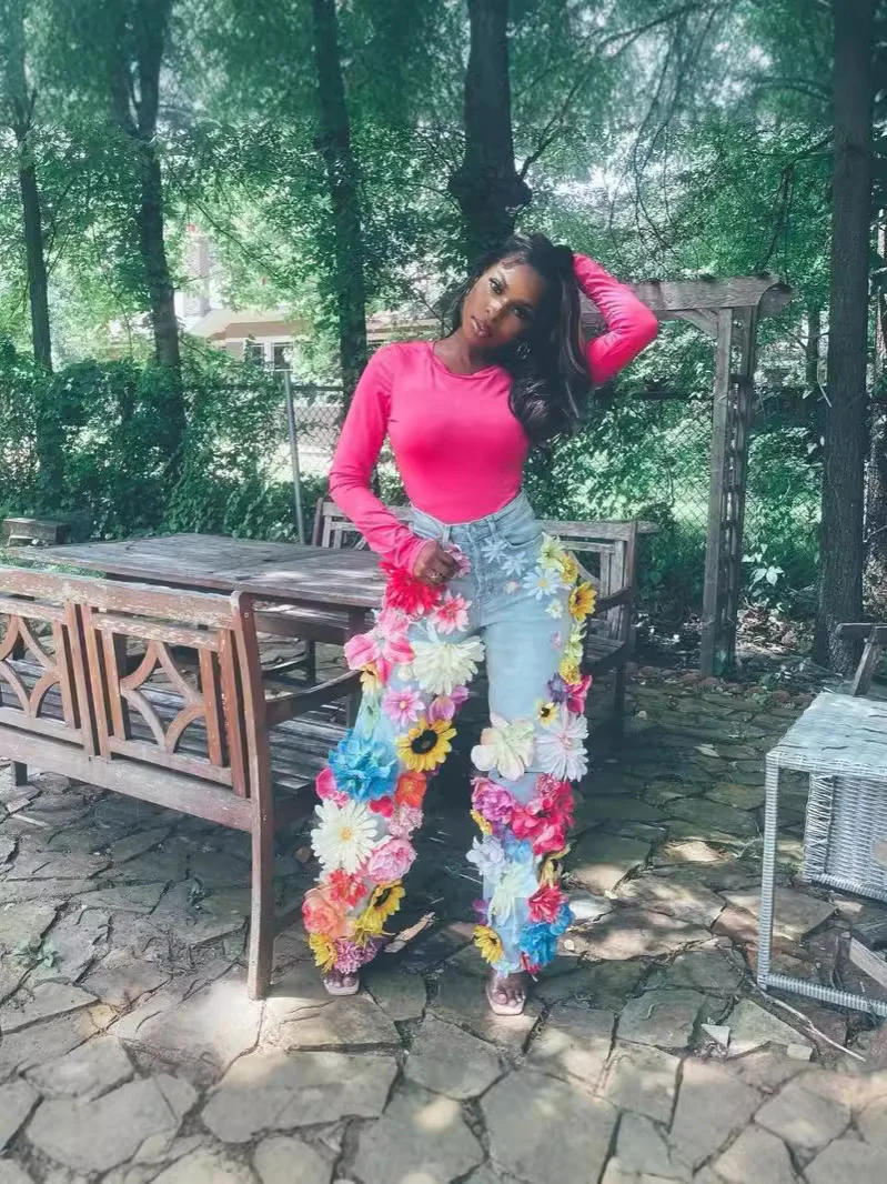 Spring Flower Jeans
