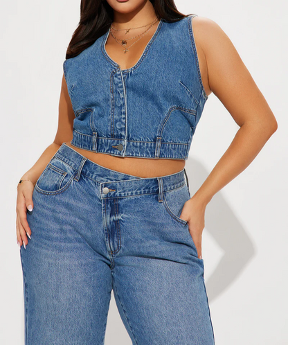 Bad Attitude Denim Pant Set
