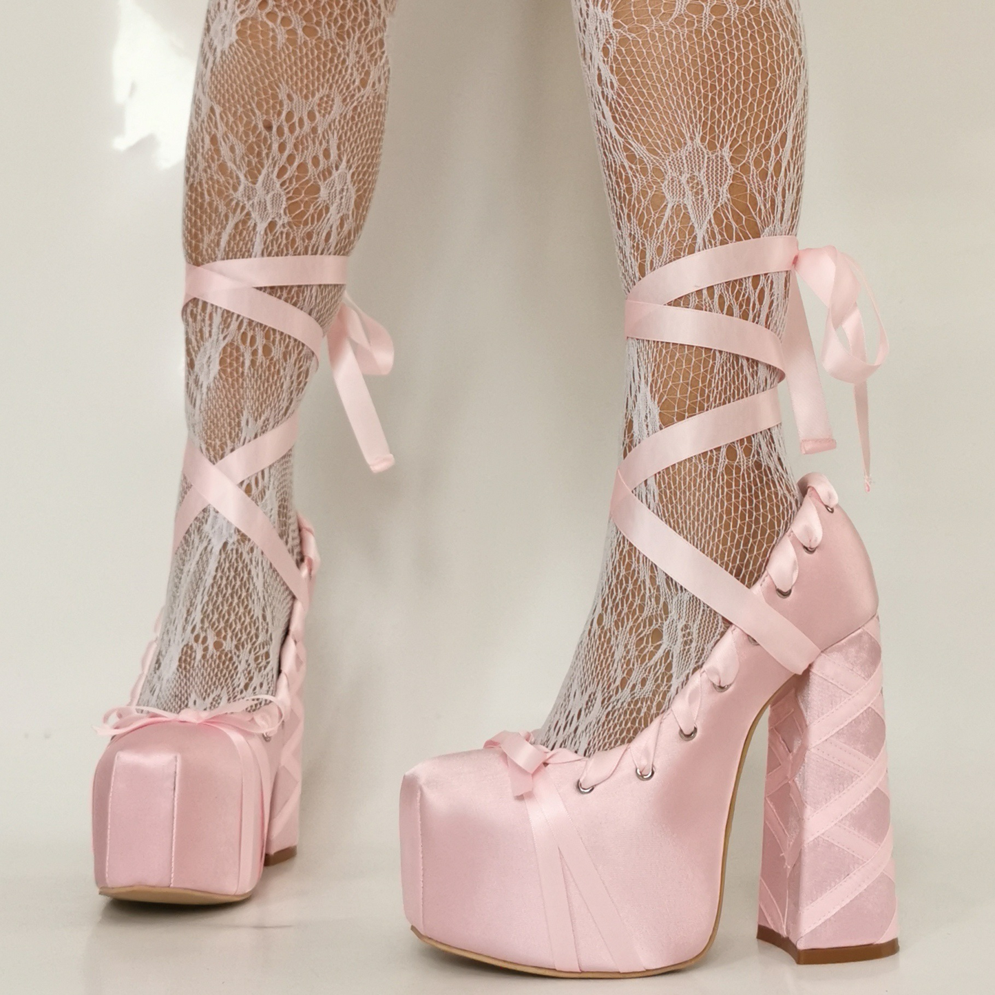 Custom Strappy Platform Ballet Heels