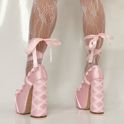 Custom Strappy Platform Ballet Heels