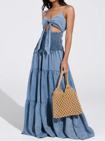 Boho Denim Jumpsuit