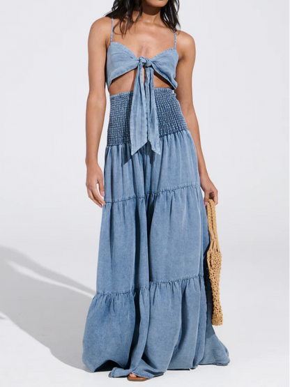 Boho Denim Jumpsuit