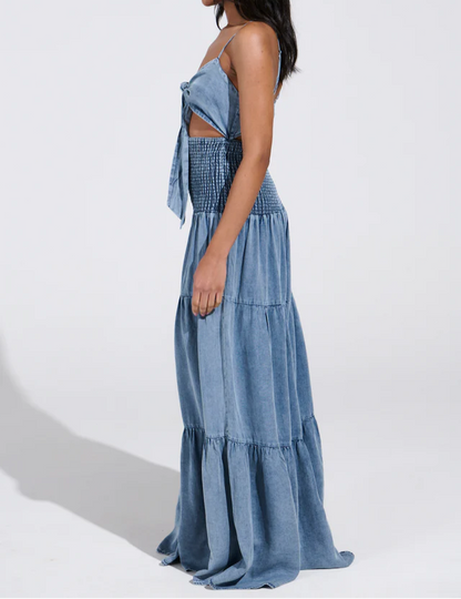 Boho Denim Jumpsuit