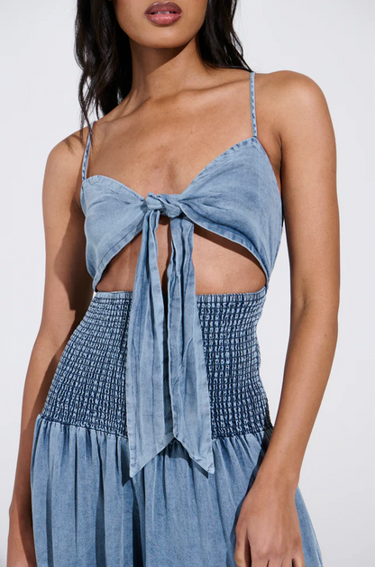 Boho Denim Jumpsuit
