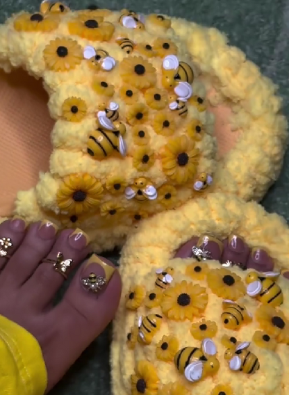 Bee Jar Cozy Slippers