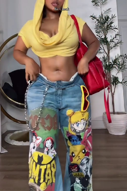 Co-branded Custom Loose Jeans