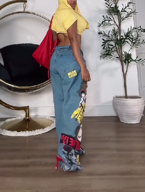 Co-branded Custom Loose Jeans