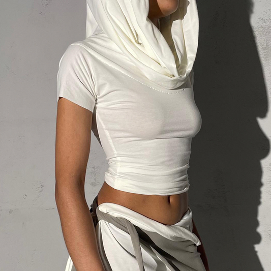 Wasteland Style Hooded Short-Sleeved Top