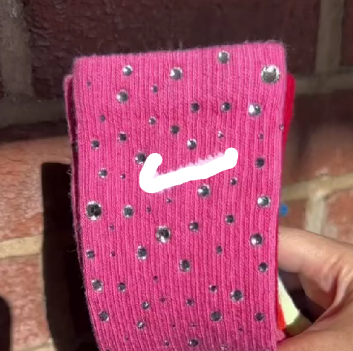 Clear Crystal Multi-Color Sock