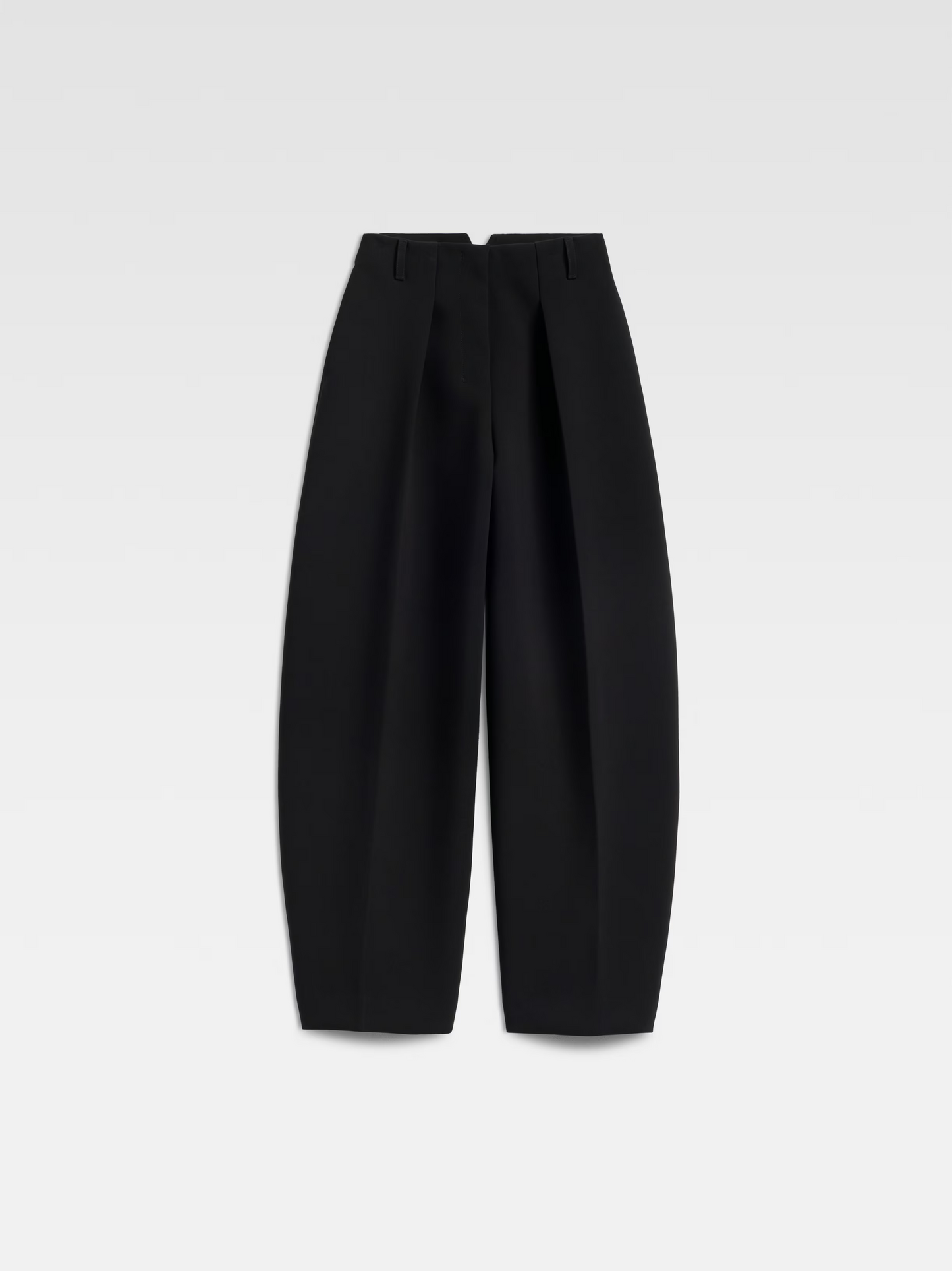 Pleated Loose Fit Micro Sickle Suit Pants