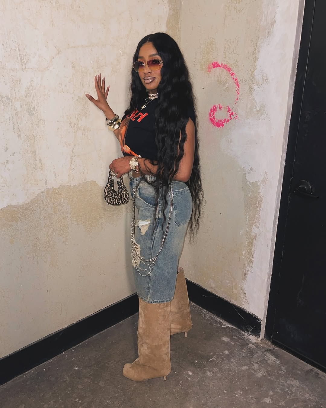 Distressed Ripped Denim Straight-Leg Pants Ⅱ