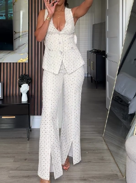 Shiny Circle Two-Piece Set
