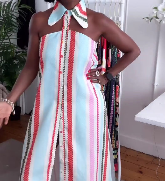 Signature Diamond Stripe Shirt Dress